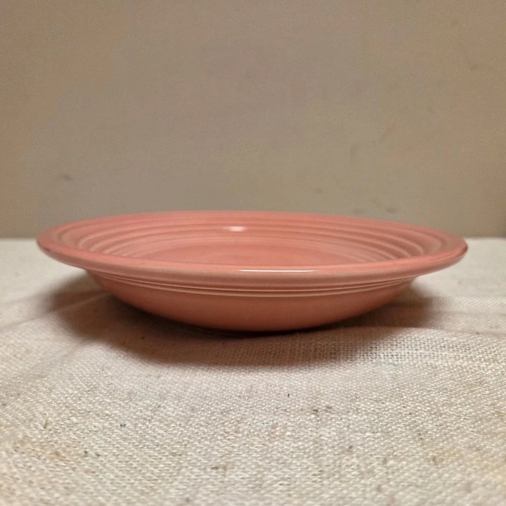 Fiesta HLC USA Oval Serving Platter Rose Pink Coral Ceramic Dinnerware 11.5 inch